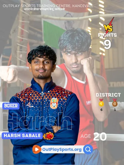 Harsh Sabale, a fighter with true grit. At 20, his 6 district golds in 9 fights show his unwavering focus and passion.