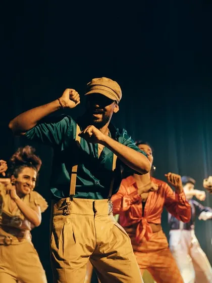The joy of funk music is evident on the faces of our performers in this vibrant, 70s-themed piece.