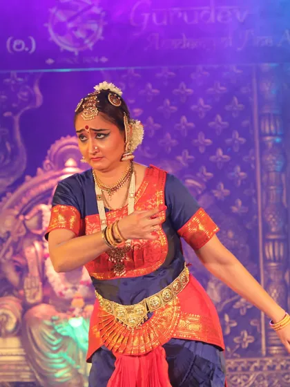 An expression of concern and distress. Portraying the 'Navarasas' or nine emotions is a fundamental part of Abhinaya training at Nritya Gurukul.
