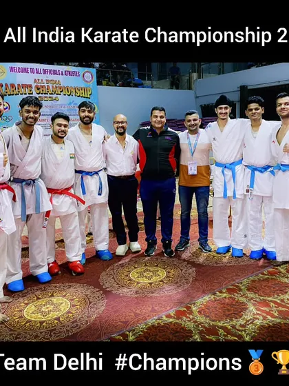 Team Delhi celebrating our bronze medal win at the KIO All India Karate Championship 2024. Every victory, big or small, is a step forward.