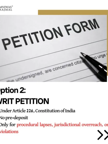 A writ petition in the High Court is an option when there are procedural lapses or rights violations by the DRT. This path does not require a pre-deposit and challenges the fairness of the process itself.