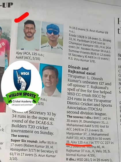 Proud to see our coach, Ajay, leading by example with a match-winning 125 in the TDCSA second division league. Our coaching team consists of experienced players who are still active in the sport.