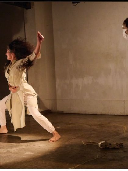 Another angle from "DANDYLION," showing a moment of intense physical expression and storytelling.