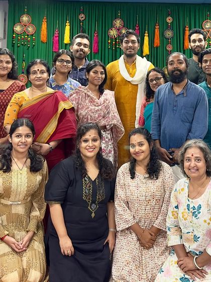 The wonderful group of musicians who participated in the Veenopasana session in Kochi. I look forward to holding more of these stamina workshops.