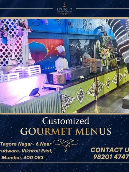 A glimpse of my professional chef managing a customized gourmet food counter at an event. Each station is designed to be both functional and visually appealing.