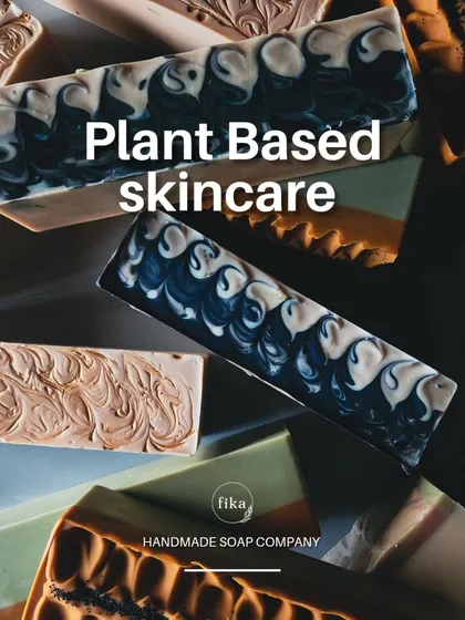 A collection of my plant-based skincare bars. The varied colors and patterns are all derived from natural sources like clays and botanicals, proving that effective skincare can also be a work of art.