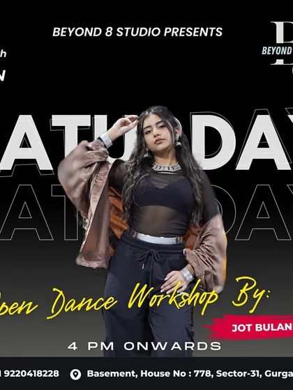 An announcement for a free workshop with the talented Jot Bulani. We love providing these opportunities for dancers to learn from amazing artists without any fees.