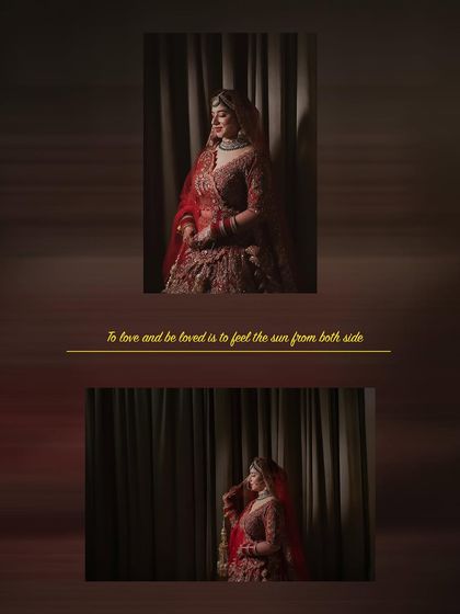 An artistic set of bridal portraits using dramatic shadow and light. This moody photography style creates a sense of intimacy and elegance, focusing on the bride's silhouette and expression.