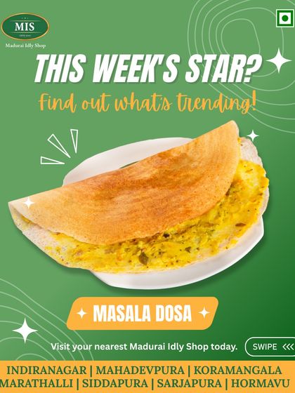 This week's star is the classic Masala Dosa, a favorite that's always trending.