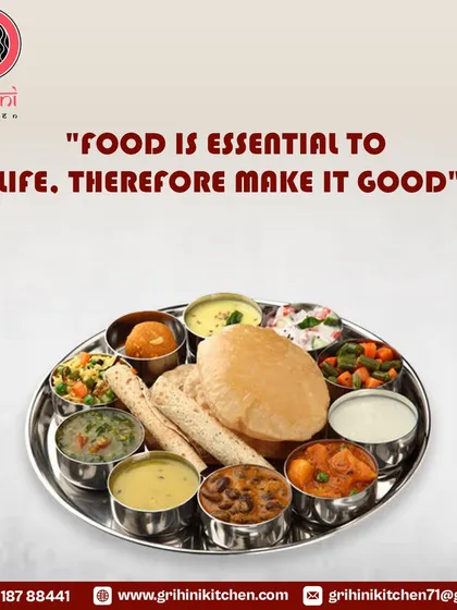 Food is essential to life, so I make it good. This thali with poori is a festive and indulgent meal that I often serve on special occasions.