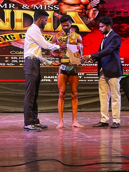 The award ceremony is where all the sacrifice and discipline are rewarded. Another one of my athletes making his mark.