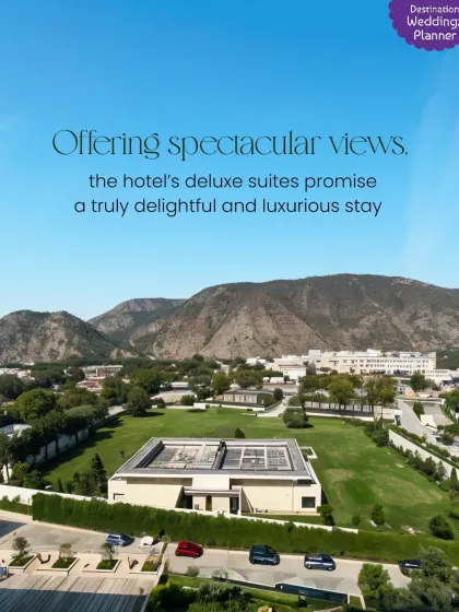 The hotel's deluxe suites offer spectacular views of the surrounding hills, promising a luxurious stay for your guests.