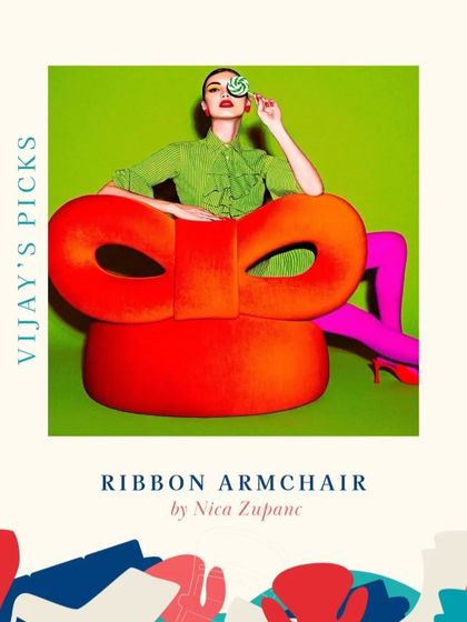 The Ribbon Armchair by Nica Zupanc is one of our top picks, a perfect example of playful, statement-making design.