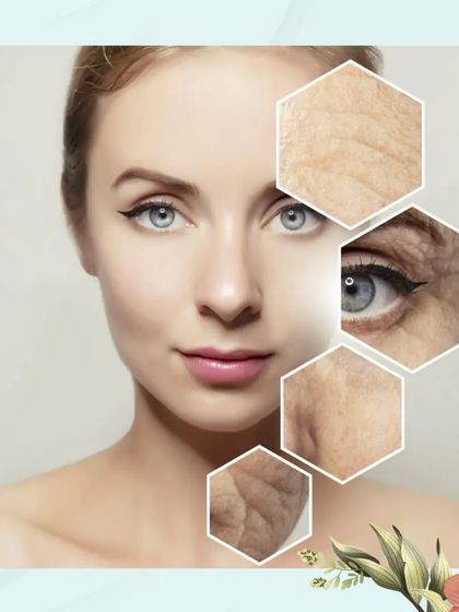 This image shows the effects of aging, like wrinkles and loss of elasticity. Our treatments are designed to combat these signs and restore a youthful appearance.