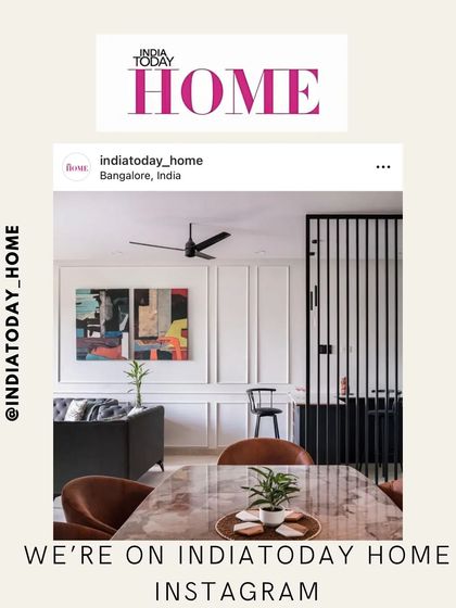 Feeling grateful to have my "White Oasis" project showcased by India Today Home. This feature highlights the Scandinavian-inspired living and dining area of the home.
