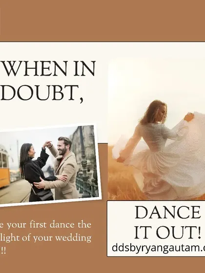 When in doubt, dance it out. Let's work together to make your first dance as a married couple the absolute highlight of your wedding day.