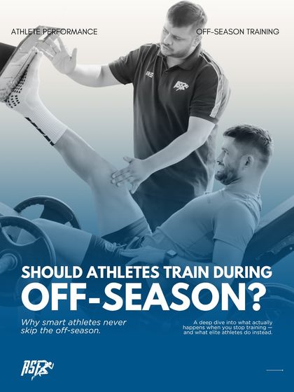 Should athletes train during the off-season? This graphic introduces the topic and challenges the misconception that off-season is purely for passive rest.