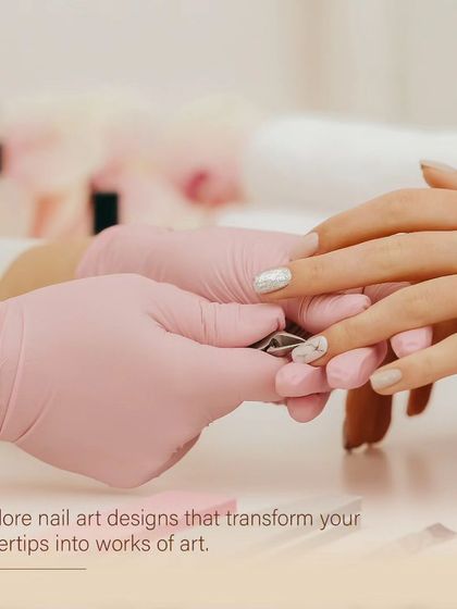 Precision in every step. A technician uses professional-grade clippers for detailed cuticle care, ensuring a perfectly groomed nail bed.