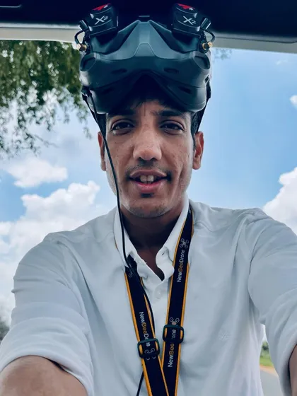 Just a random selfie while out on a flying session. The FPV goggles are practically a part of me.