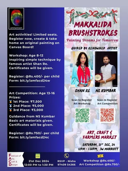 In collaboration with ArtMantram Trust, we organized "Makkalida Brushstrokes," a painting workshop and competition for kids and teens. It's always an honor to guide the next generation of artists.