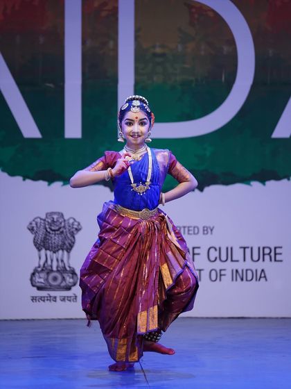 A young performer from the sub-junior category, who won 1st place for her graceful and technically sound performance.