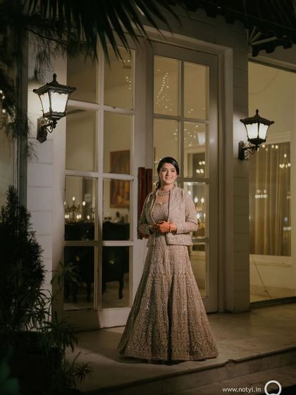 A beautiful full-length shot of my client at her evening event. Her makeup is designed to look stunning from a distance and in professional photos.