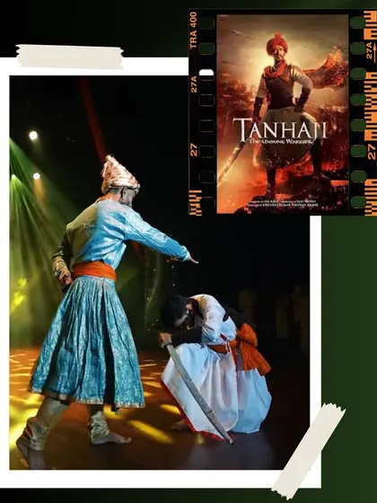 A throwback to our RUH production of 'Tanhaji'. Our showcases often feature movie-inspired productions that blend dance with powerful storytelling.