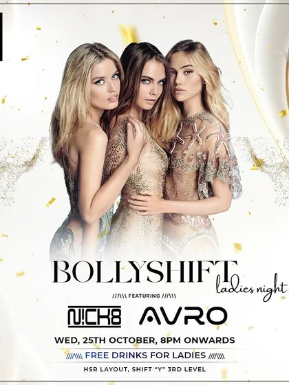Bollyshift Ladies Night with DJ Nick8 and myself, showing I collaborate with other artists for bigger events.