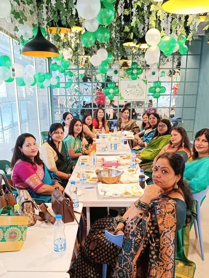 Hosting kitty parties and festive celebrations like Teej is one of my specialties. I decorate the space to match the occasion, so you and your friends can relax and enjoy the festivities with delicious, home-style food.