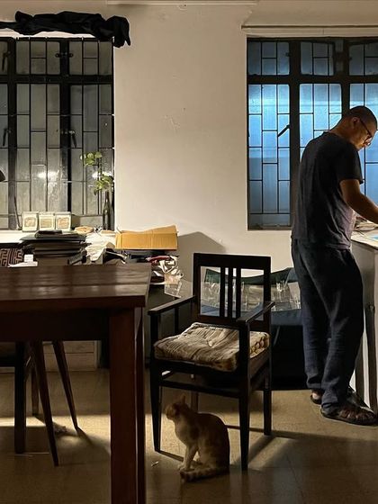 This image captures the quiet, focused energy of the studio after hours. It's a space that feels like a second home, where creativity can flourish at any time.