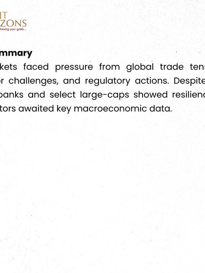 Our weekly bulletin summarizes a challenging week for Indian markets, influenced by global trade tensions and weak GDP data. We highlight resilient sectors like PSU banks and notable stock movements.