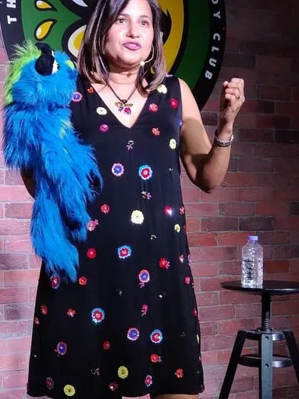 Another look at our performance in Singapore. I use different voices and accents for my puppets, which adds another layer of skill and entertainment to the act.