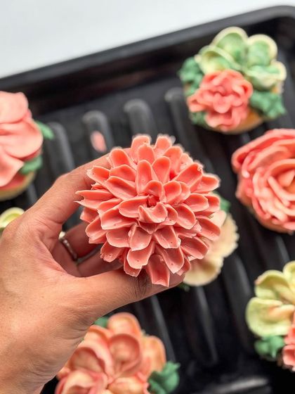 Gobble Cake - Gourmet Desserts & Pastries Floral Buttercream Cupcakes photo 3