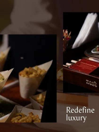 A collage showcasing a variety of our sophisticated pass-around appetizers.