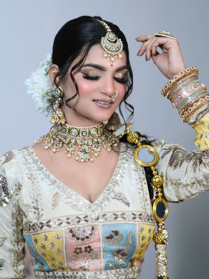 The complete look, from the makeup to the intricate details of the bangles and jewellery.