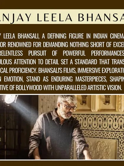 Our Director of the Week is the master of grandeur, Sanjay Leela Bhansali. His films are immersive masterpieces, with every frame being a work of art.
