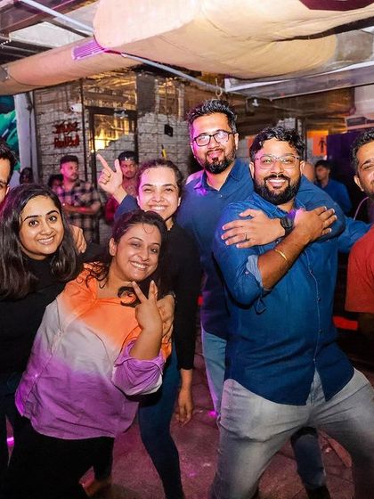 A group of friends capturing a fun moment on the dance floor. These are the memories that last a lifetime.