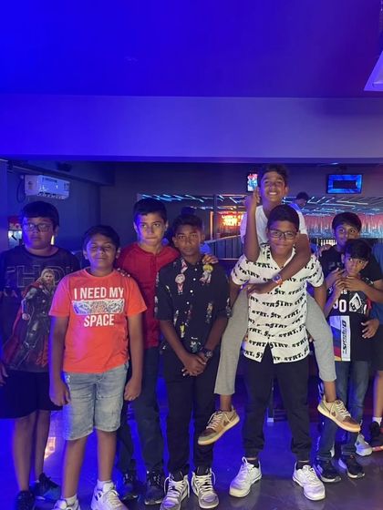 A group of kids having a great time at The Grid.