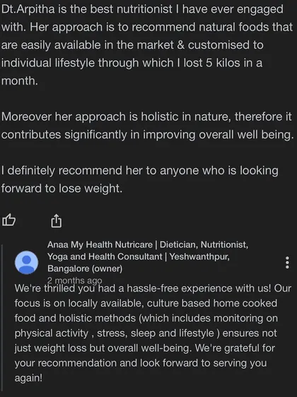 This is what my holistic approach is all about. We achieved a 5-kilo weight loss in one month by using natural, locally available foods customized to my client's lifestyle. It’s not just about weight, it's about improving your overall well-being for the long term.