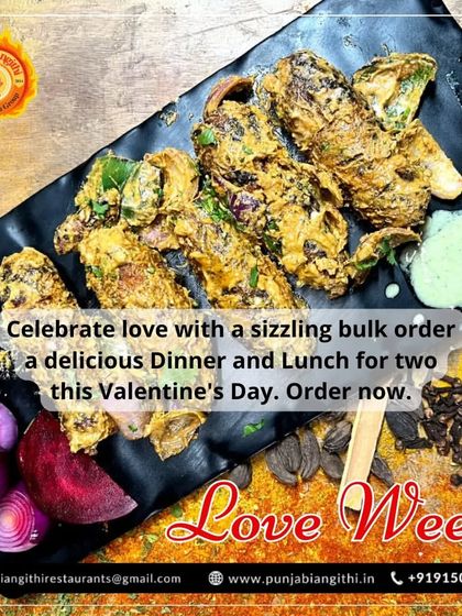 Celebrate love with a sizzling meal for two this Valentine's Day. Order now and make it a day to remember.