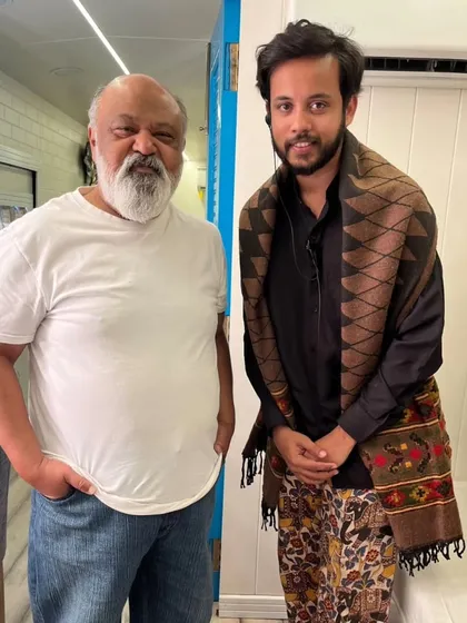 A moment of downtime with the veteran actor Saurabh Shukla ji. Learning from his experience and getting to style him was a huge honor.