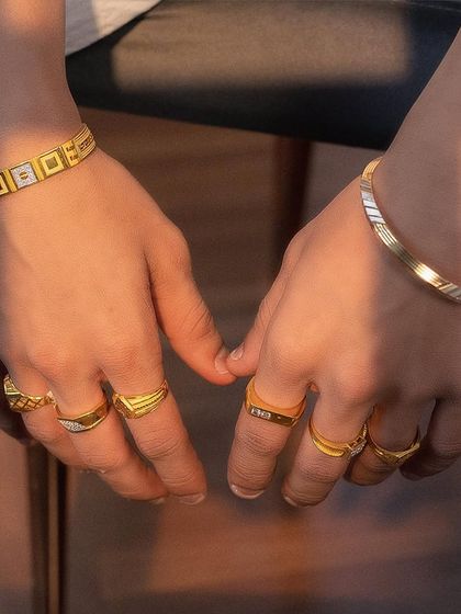 A showcase of our men's rings and bracelets, designed to be stacked and layered for a personalized look.