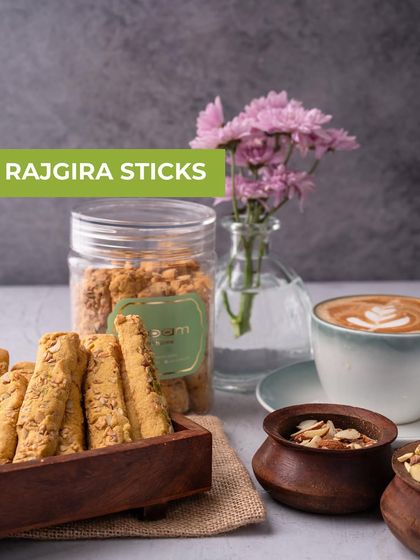 My Rajgira Sticks are a perfect 'faraal' or fasting snack for Maha Shivratri. Healthy, flavourful, and baked, they make fasting both easy and delicious.