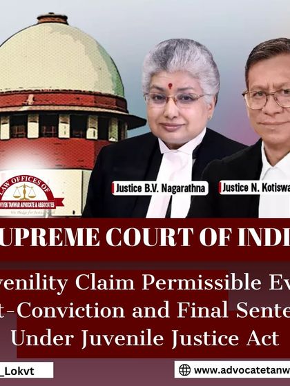 This post discusses a Supreme Court ruling that a plea of juvenility is permissible even after a conviction and sentence have become final. The decision underscores the importance of the Juvenile Justice Act.