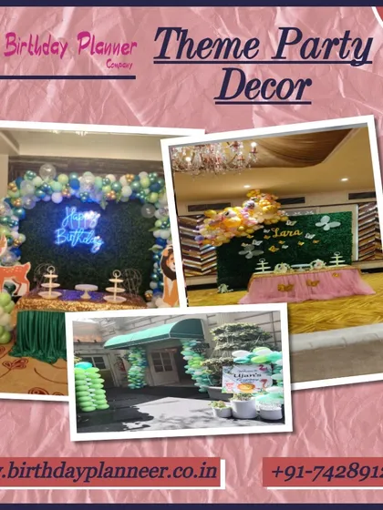 We design complete themed environments, as shown in this collection of our work. From custom backdrops featuring neon "Happy Birthday" signs to elaborate stage setups with character cutouts, we ensure every detail aligns with your chosen theme.