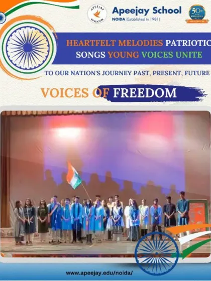 The school choir unites in song to celebrate Independence Day. Their heartfelt melodies and patriotic songs created an atmosphere of unity and pride, honoring our nation's past, present, and future.