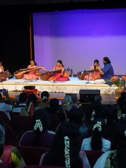 A view from the audience during our performance at Sevasadan. It is always a pleasure to perform for such an attentive and appreciative audience.
