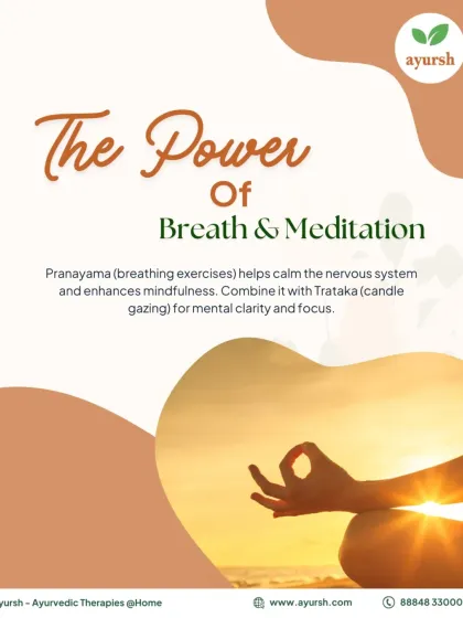 Our yoga sessions incorporate more than just physical poses. This image represents the power of pranayama, or breathing exercises, which we use to calm the nervous system and enhance mental clarity, helping you find a moment of peace in your day.