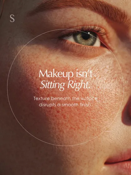 When makeup is not sitting right, it is often due to texture beneath the surface. A facial can help smooth this texture for a flawless finish.