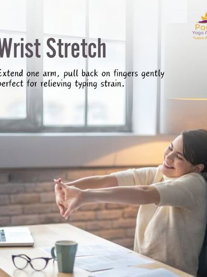 Relieve typing strain with a simple wrist stretch. This is a perfect 30-second break you can take right at your desk.